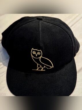 Black OVO cap with gold logo